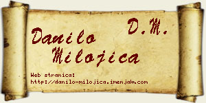 Danilo Milojica vizit kartica